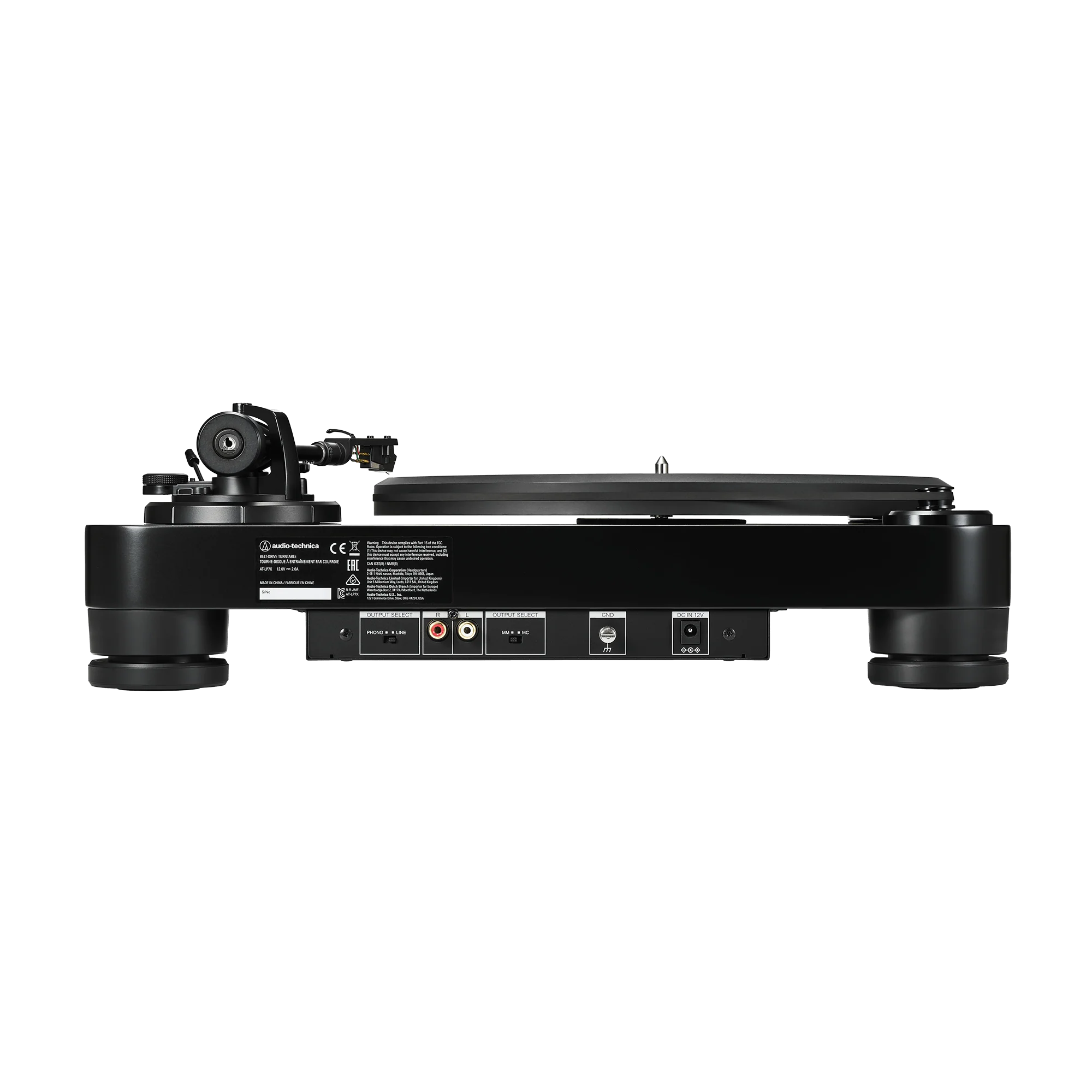 Audio-Technica AT-LP7X Fully Manual Belt-Drive Turntable, Black (AT-LP7X) - Image 5