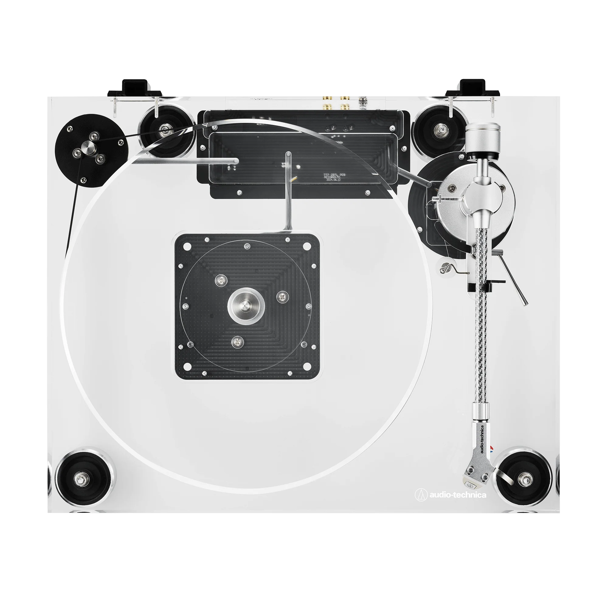 Audio-Technica AT-LPA2 Fully Manual Belt-Drive Turntable, Transparent Acrylic (AT-LPA2) - Image 2