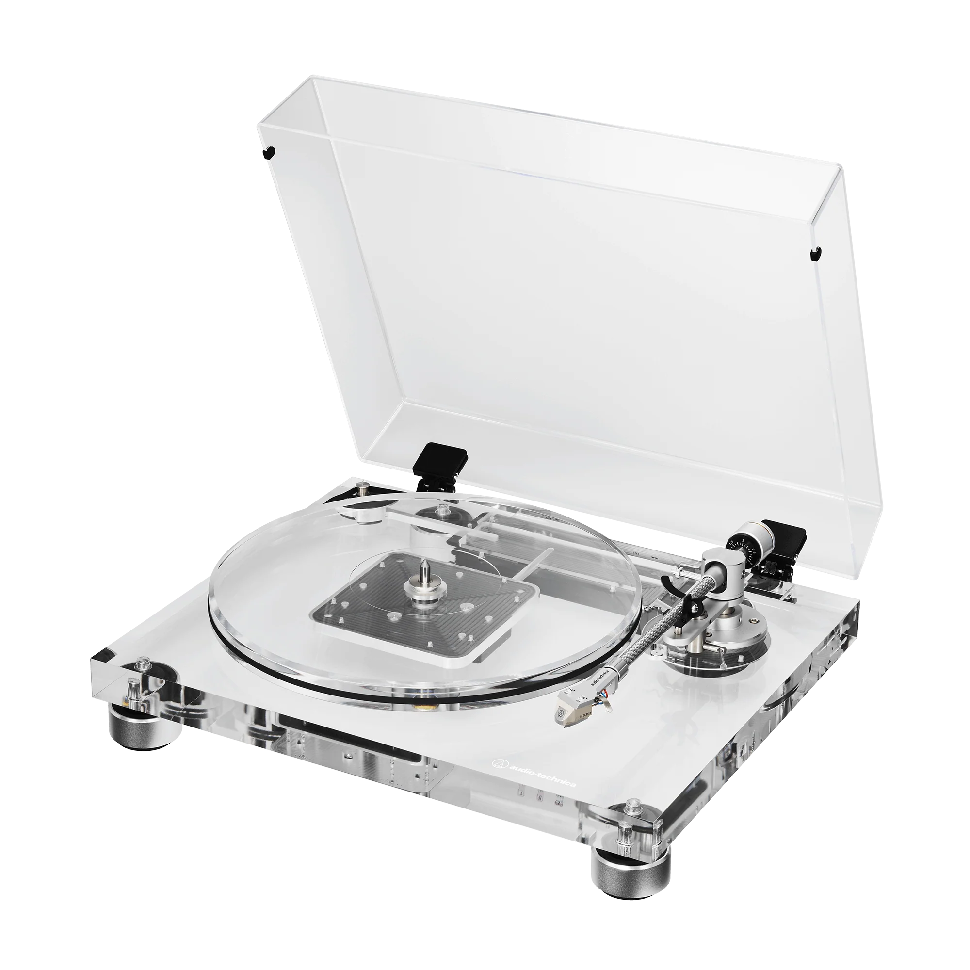 Audio-Technica AT-LPA2 Fully Manual Belt-Drive Turntable, Transparent Acrylic (AT-LPA2) - Image 6
