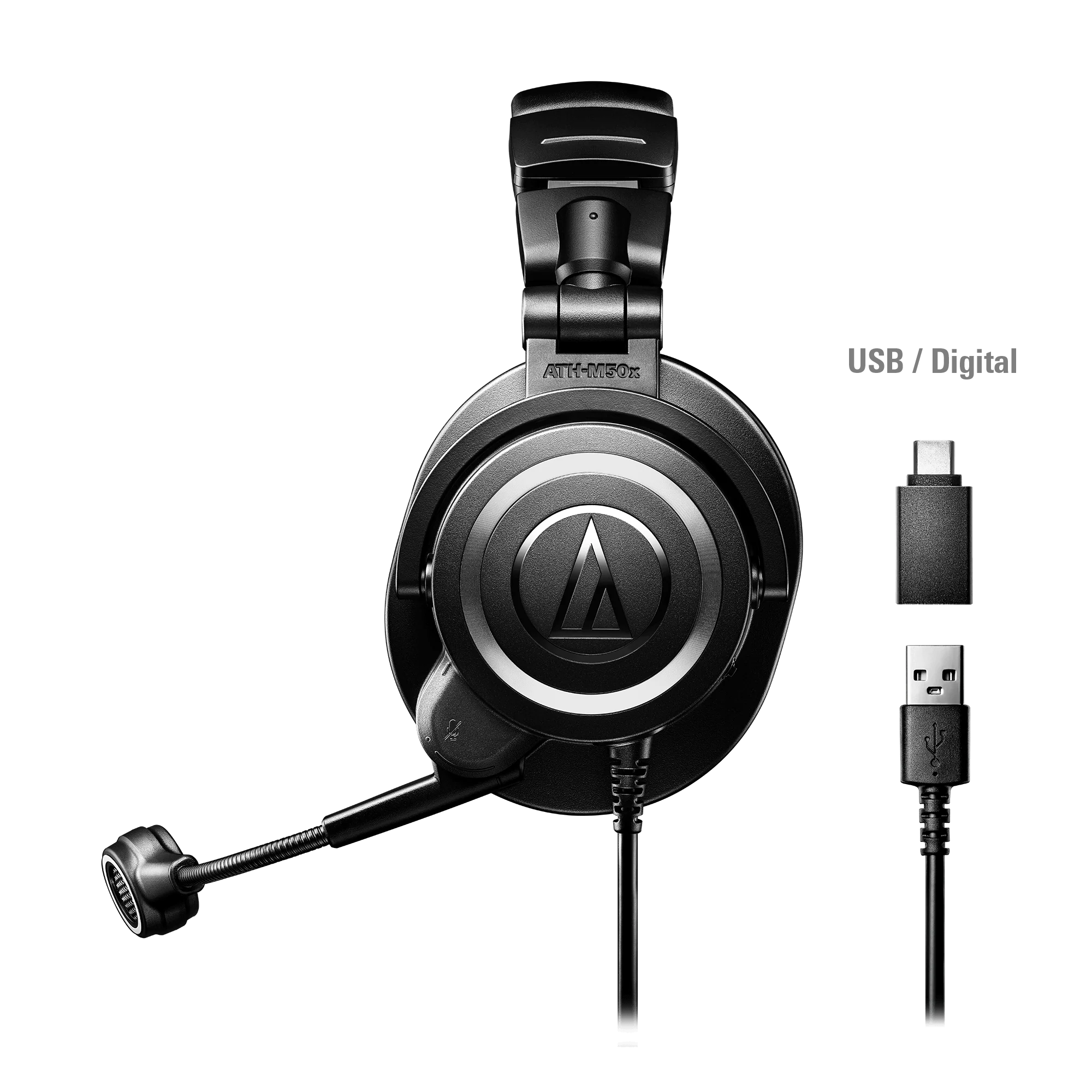 Audio-Technica Streaming Headset ATH-M50xSTS, Black (ATH-M50XSTS-USB) - Image 6