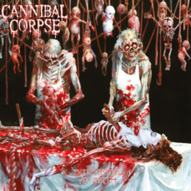 CANNIBAL CORPSE - BUTCHERED AT BIRTH (WHITE W/ RED SPLATTER VINYL) (Vinyl LP)