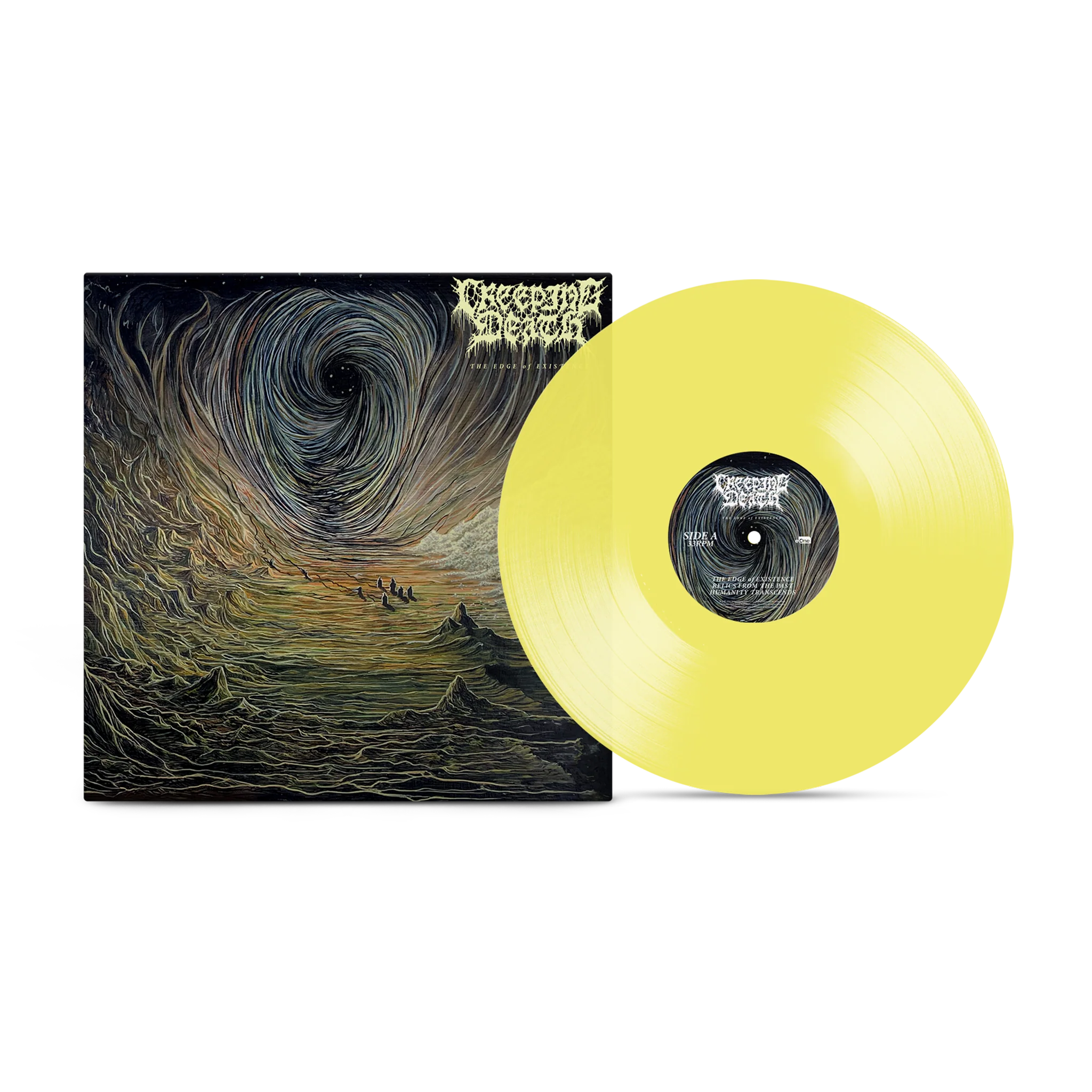 Creeping Death - The Edge of Existence Clear Yellow Vinyl