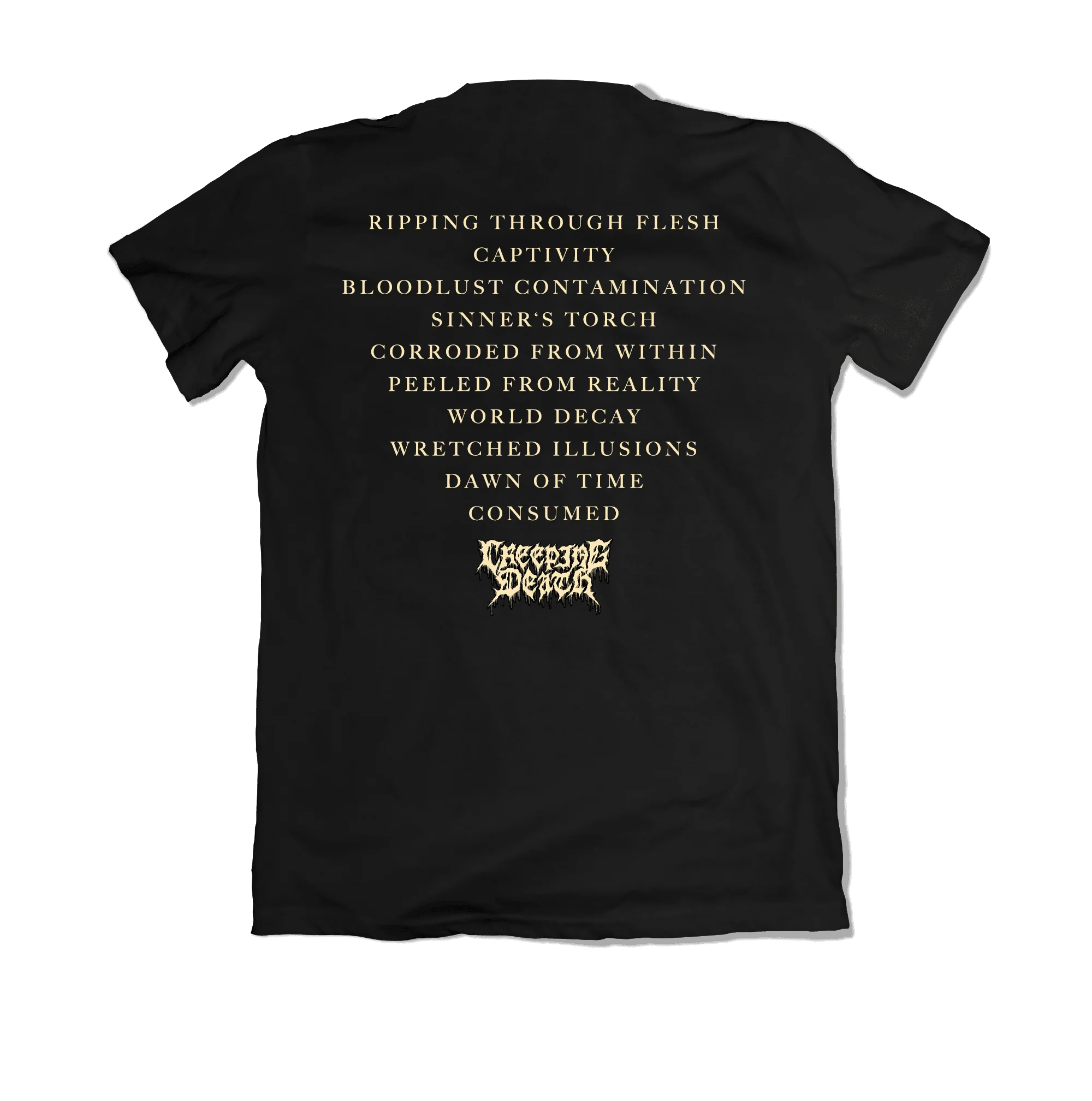 Creeping Death - Wretched Illusions Album Art Shirt - Image 3