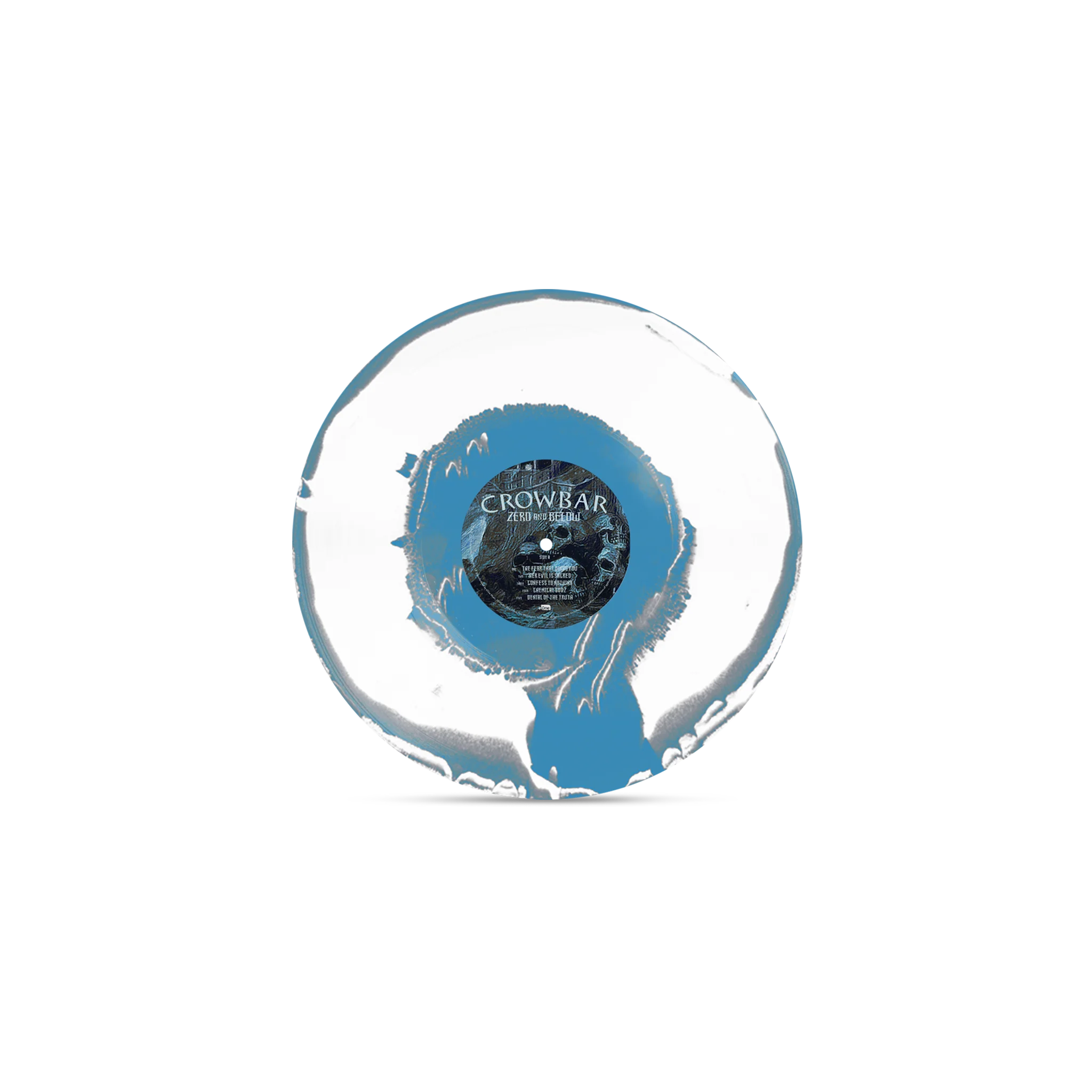 Crowbar  - Zero And Below Aside Bside Sky Blue, Grey & White Vinyl - Image 2