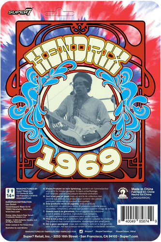 Jimi Hendrix - Super7 - Jimi Hendrix - Reaction Figures - Jimi Hendrix (Festival) (Collectible, Action Figure, Figure) [Action Figure] - Image 3