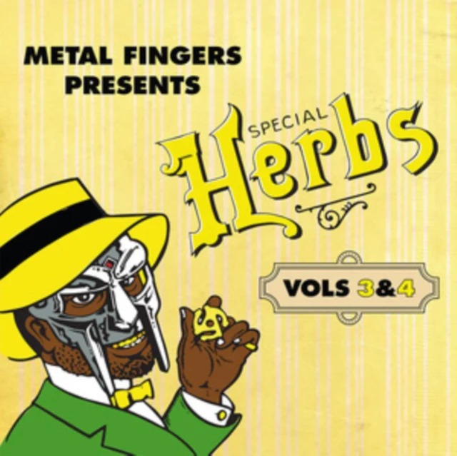 MF DOOM - METAL FINGERS PRESENTS: SPECIAL HERBS VOL. 3 & 4 (2LP/LEMON YELLOW VINYL LP) - Image 2