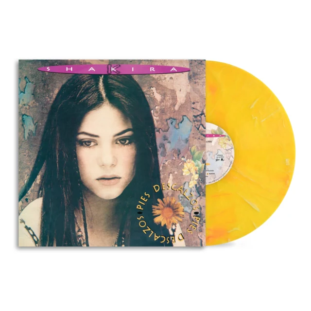 SHAKIRA - PIES DESCALZOS (VIBRANT YELLOW W/ RED SWIRL MARBLE VINYL) (Vinyl LP)