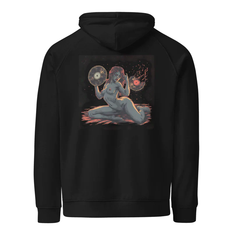 TheNudeNeedle Logo & Sexy Design Black Hoodie (Unisex) - Image 3