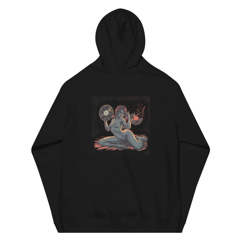 TheNudeNeedle Logo & Sexy Design Black Hoodie (Unisex) - Image 4
