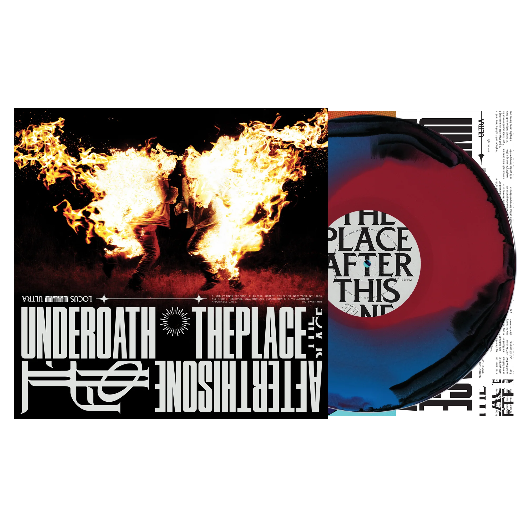 Underoath - The Place After This One Black + Blue Red Swirl Vinyl - Image 2